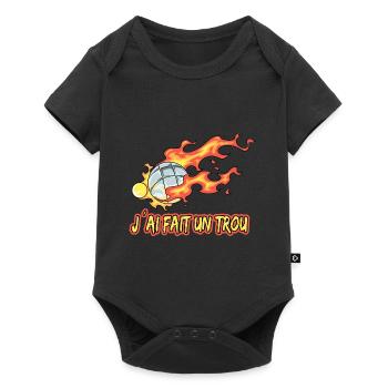 Petanque Petanque Geschenke für einen Petanque - Baby Premium Kurzarmbody - Schwarz - Vorne