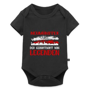 Neumünster Der Geburtsort Von Legenden - Baby Premium Kurzarmbody - Schwarz - Vorne