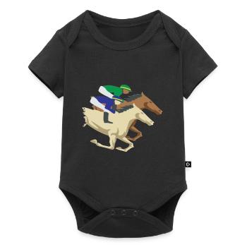 Concours de courses de chevaux Horse Wrangler Gift - Body à manches courtes Premium Bébé - noir - Devant