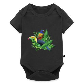 Beautiful birds nature lovers poison - Baby Premium short-sleeve bodysuit - black - Front