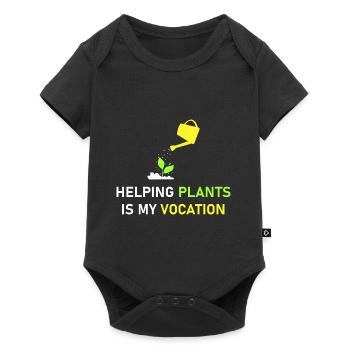 Aider les plantes est ma vocation - Body à manches courtes Premium Bébé - noir - Devant