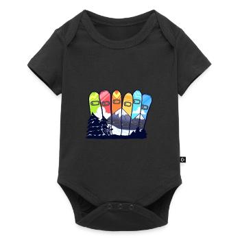 Snowboard Snowboards coloré Snowboarder - Body à manches courtes Premium Bébé - noir - Devant