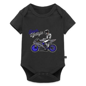 Motorcycle Lifestyle / Motorcycle / Motorcycle biker - Baby Premium short-sleeve bodysuit - black - Front