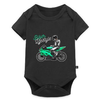 Motorcycle Lifestyle / Motorcycle / Motorcycle biker - Baby Premium short-sleeve bodysuit - black - Front