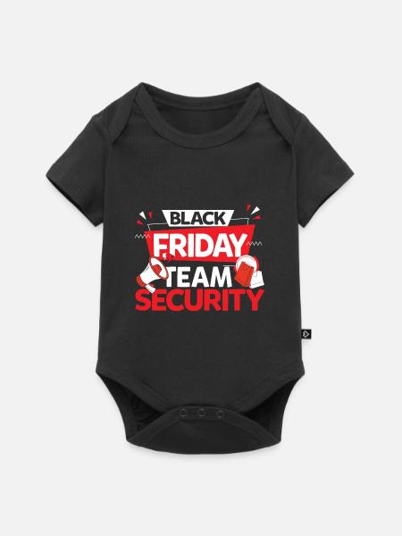 Black Friday Team Security - Baby Premium Kurzarmbody - Schwarz