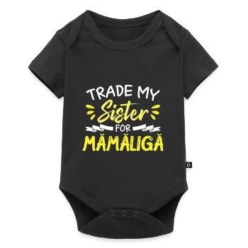 Funny Sister Romanian Food Mamaliga - Baby Premium short-sleeve bodysuit - black - Front