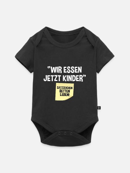 Wir Essen Jetzt Kinder - Baby Premium Kurzarmbody - Schwarz