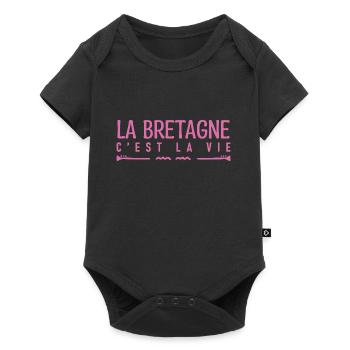 La bretagne c'est la vie. j'aime la Bretagne. - Body à manches courtes Premium Bébé - noir - Devant