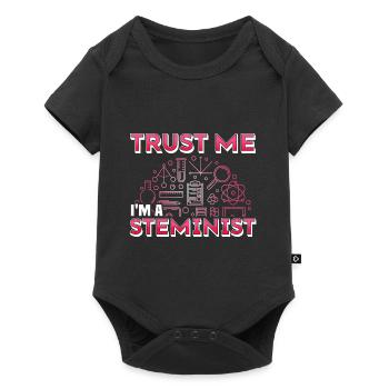 Trust Me I'm A Steminist - Baby Premium short-sleeve bodysuit - black - Front