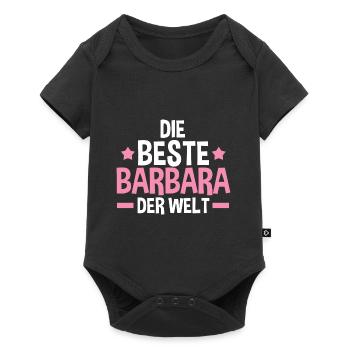 Barbara - Baby Premium Kurzarmbody - Schwarz - Vorne