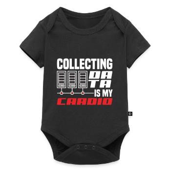 Collecting Data Is My Cardio Data Scientist - Baby Premium Kurzarmbody - Schwarz - Vorne