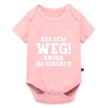 Anouk Lustiger Spruch Vorname Name Anouk - Baby Premium Kurzarmbody - Rosa - Vorne