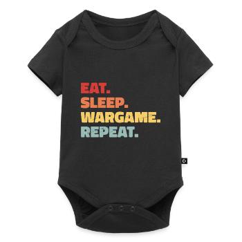 Eat Sleep Wargame Repeat - Body à manches courtes Premium Bébé - noir - Devant
