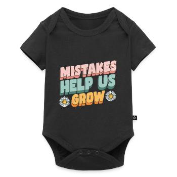 Mistakes Help Us Grow Teacher - Baby Premium short-sleeve bodysuit - black - Front