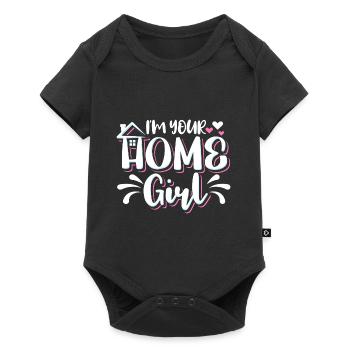 Ich bin Ihr Home Girl Immobilienmakler - Baby Premium Kurzarmbody - Schwarz - Vorne
