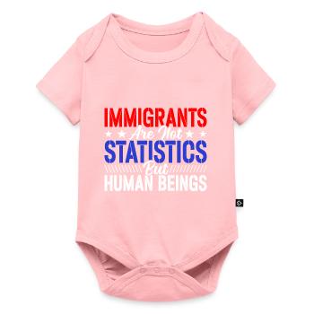 Immigrants Pas de statistiques Amoureux de l’immigration - Body à manches courtes Premium Bébé - rose - Devant
