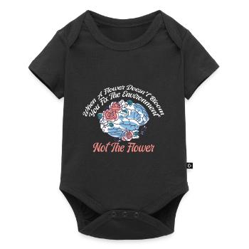 Réparer l’environnement pas la fleur - Body à manches courtes Premium Bébé - noir - Devant