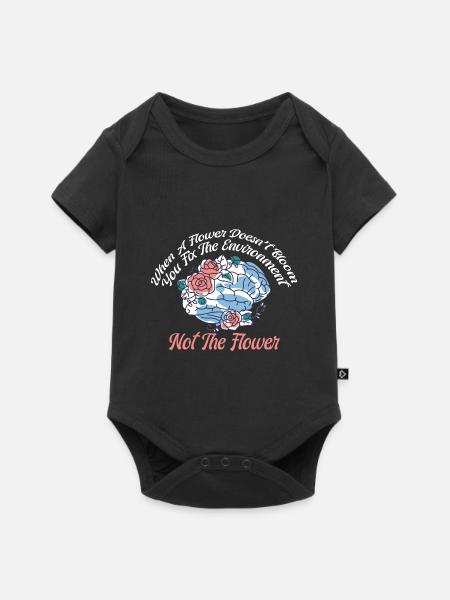 Reparieren Sie die Umwelt, nicht die Blume - Baby Premium Kurzarmbody - Schwarz