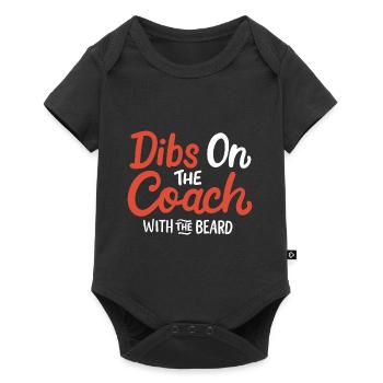 Trainer mit Bart Barttrainer - Baby Premium Kurzarmbody - Schwarz - Vorne