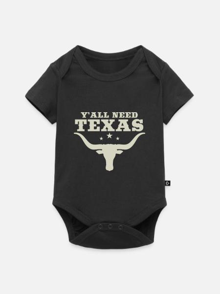 Ihr alle braucht Texas - Baby Premium Kurzarmbody - Schwarz