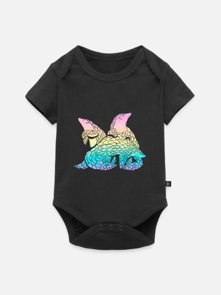 Bunte Schuppentierbesitzer Schuppentiere - Baby Premium Kurzarmbody - Schwarz