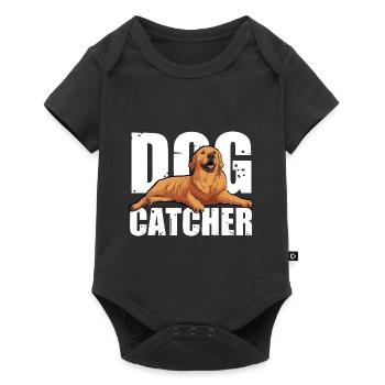 Dog Catcher Hund - Baby Premium Kurzarmbody - Schwarz - Vorne
