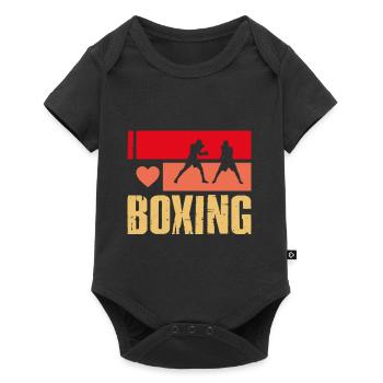 I love Boxing - Baby Premium short-sleeve bodysuit - black - Front