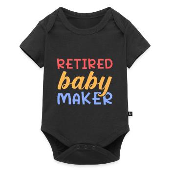 Baby Maker im Ruhestand - Baby Premium Kurzarmbody - Schwarz - Vorne