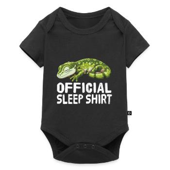 Chemise de nuit officielle Gecko - Body à manches courtes Premium Bébé - noir - Devant