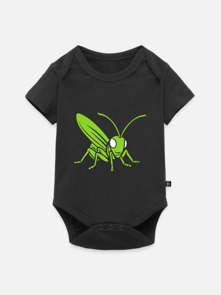 Heuschrecke - Baby Premium Kurzarmbody - Schwarz