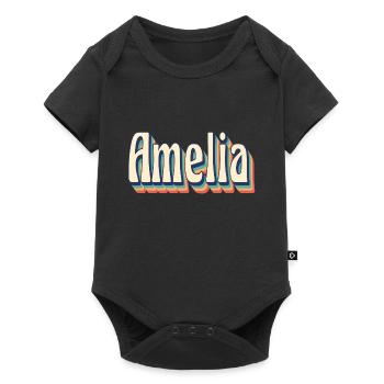 Amelia t-shirt rétro vintage t-shirt idée cadeau - Body à manches courtes Premium Bébé - noir - Devant