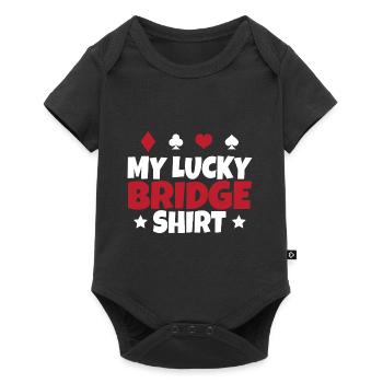 Bridge Card Game Gift - Baby Premium short-sleeve bodysuit - black - Front