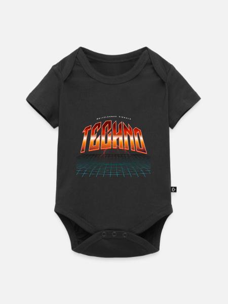 Techno - Body à manches courtes Premium Bébé - noir