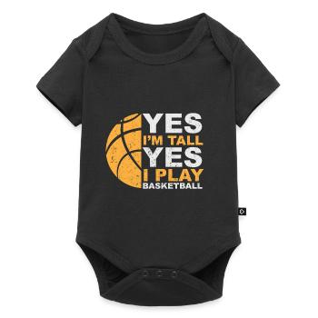 Cadeau de basket-ball joueur de basket-ball - Body à manches courtes Premium Bébé - noir - Devant