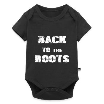 Back to the roots - Baby Premium short-sleeve bodysuit - black - Front