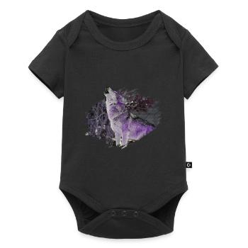 wolf - Baby Premium short-sleeve bodysuit - black - Front