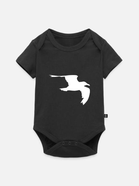 Möwe Gull - Baby Premium Kurzarmbody - Schwarz