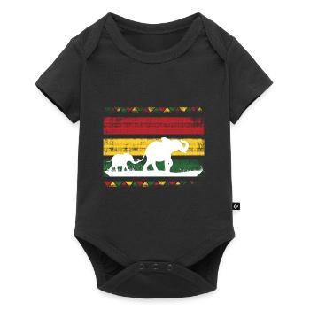 Africa Safari Animals Africa Elephant Holiday Nature - Baby Premium short-sleeve bodysuit - black - Front