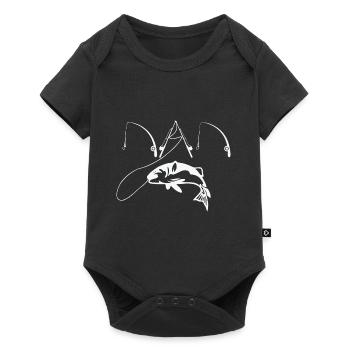 Fishing Dad - Baby Premium short-sleeve bodysuit - black - Front