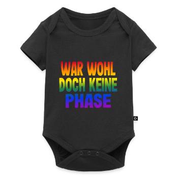 War wohl doch keine Phase Gay Pride Schwul Spruch - Baby Premium Kurzarmbody - Schwarz - Vorne