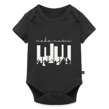 Piano Keys Musicians Band Orchestra Music Teacher - Baby Premium short-sleeve bodysuit - black - Front
