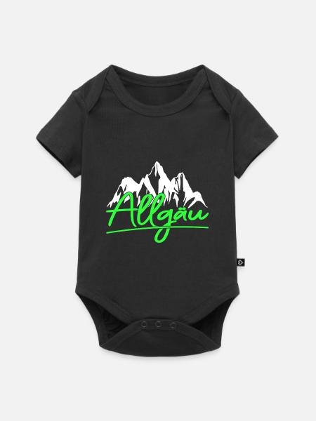 Allgäu Berge Wandern Klettern - Baby Premium Kurzarmbody - Schwarz