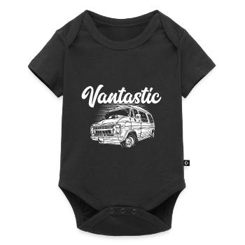 Van Life Motorhome Camping Freugeist Travel - Baby Premium short-sleeve bodysuit - black - Front