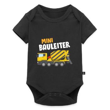 Bauleiter - Betonmischer Bauleiter Baustelle - Baby Premium Kurzarmbody - Schwarz - Vorne
