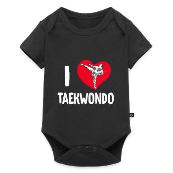 TKD Korean Martial Arts Tae Kwon - Baby Premium Kurzarmbody - Schwarz - Vorne