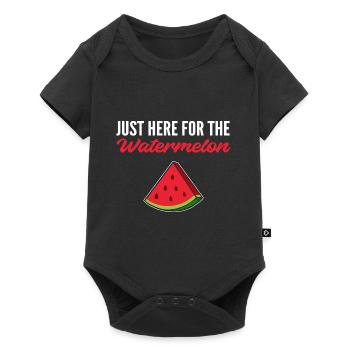 Here for watermelon. Vegan Poison - Baby Premium short-sleeve bodysuit - black - Front