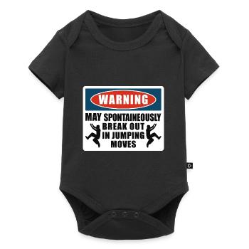 Parkour Freerunning Traceur - Baby Premium Kurzarmbody - Schwarz - Vorne