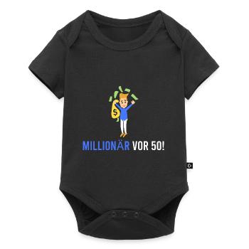 Millionaire in front of 50! - Baby Premium short-sleeve bodysuit - black - Front