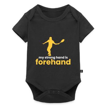 ma main forte est le coup droit - Body à manches courtes Premium Bébé - noir - Devant