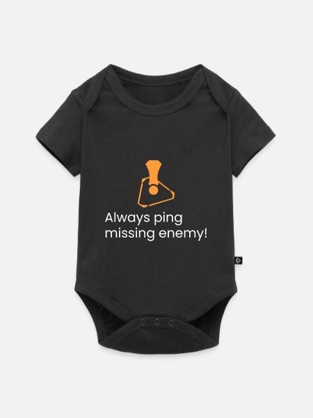 Fehlende Feinde immer anpingen - Baby Premium Kurzarmbody - Schwarz